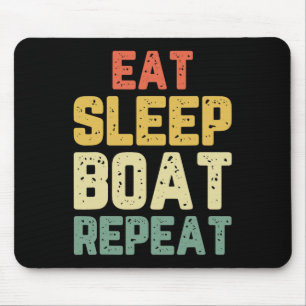 Eten Slapen Boot Herhalen Vissen Varend Zeilen Boo Muismat