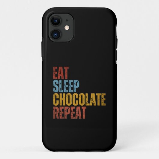 ETEN SLAPEN CHOCOLADE HERHALEN Case-Mate iPhone CASE (Achterkant)