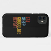 ETEN SLAPEN CHOCOLADE HERHALEN Case-Mate iPhone CASE (Achterkant (horizontaal))