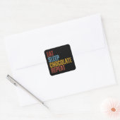 ETEN SLAPEN CHOCOLADE HERHALEN VIERKANTE STICKER (Envelop)