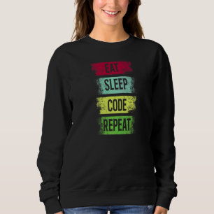 Eten Slapen Code Herhalen Codering Codeur Programm Trui