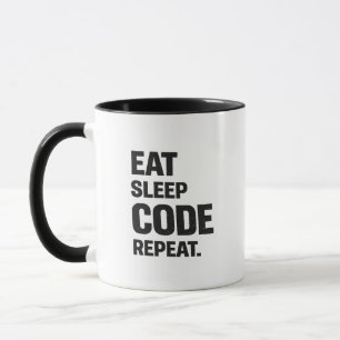 Eten Slapen Code Herhalen – Grappige Programmeur H Mok