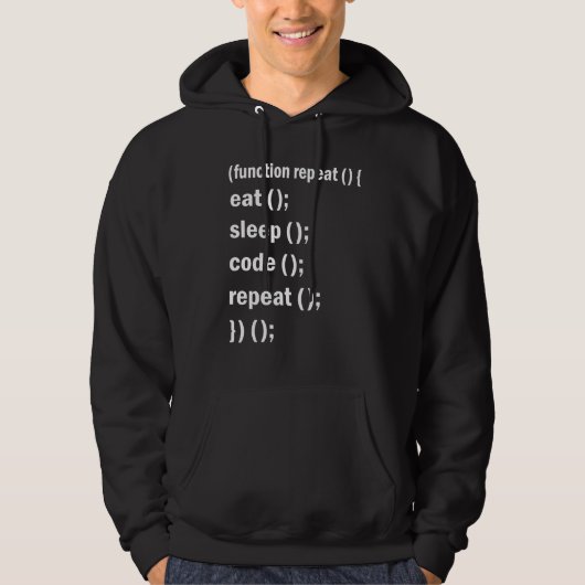 Eten Slapen Code Herhalen Software Ontwikkeling Co Hoodie (Voorkant)