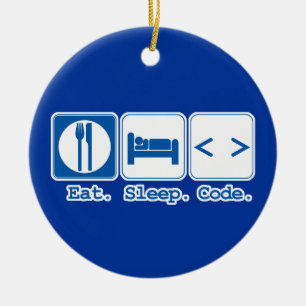 eten slapen code (html) keramisch ornament