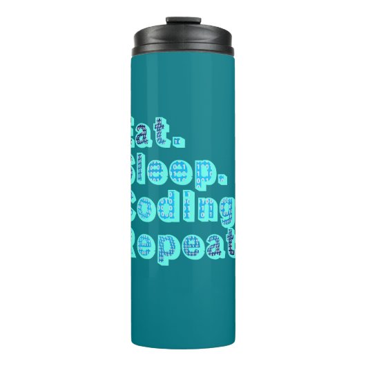 Eten Slapen Coden Herhalen - Grappige Tech Humor Thermosbeker (Voorkant)