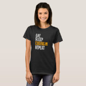 Eten Slapen Coderen Programmeren Computer Binair T-shirt (Voorkant volledig)