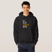 Eten Slapen Coderend Programmeren Computer Binai Hoodie (Voorkant volledig)