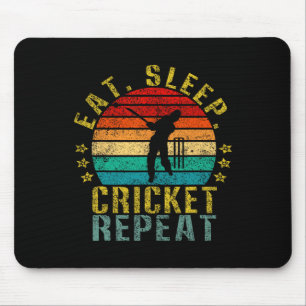 Eten Slapen Cricket Herhalen Grappig Retro  Muismat