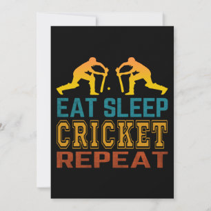 Eten Slapen Cricket Herhalen Kaart