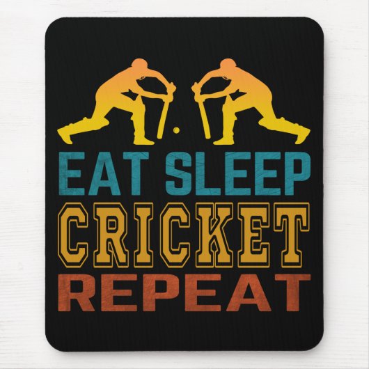 Eten Slapen Cricket Herhalen Muismat (Voorkant)