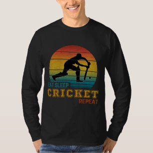 Eten Slapen Cricket Herhalen  T-shirt
