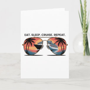 Eten Slapen Cruise Herhalen Vakantie Schip Oceaan Kaart