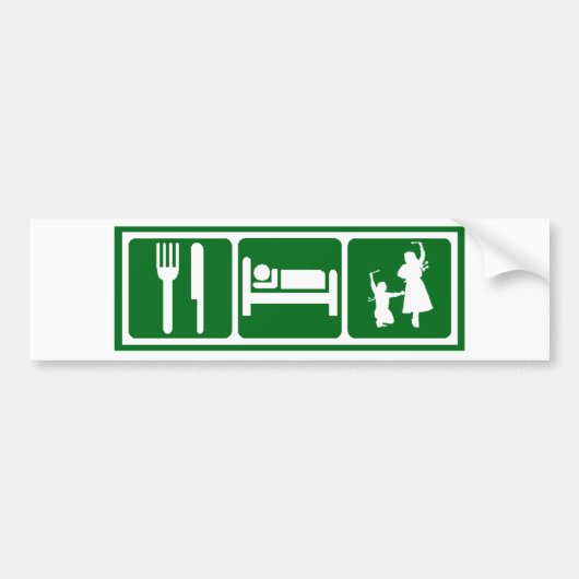 Eten,Slapen,Dabkeh Bumpersticker (Voorkant)