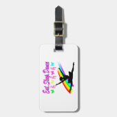 ETEN, SLAPEN, DANSEN BALLERINA DESIGN BAGAGELABEL (Voorkant verticaal)