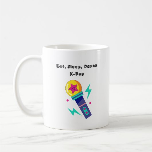 Eten, slapen, dansen K-Pop Koffiemok (Links)