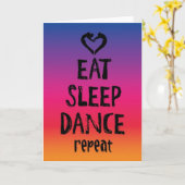 Eten, slapen, dansen Kaart (Gele Bloem)