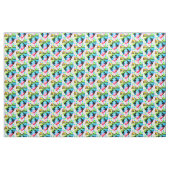 ETEN, SLAPEN, DANSEN, REGENBOOG HART EN VLINDERS STOF (Yard (91,4 cm))