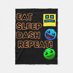 Eten Slapen Dashing Herhalen Video Game Geometrie Fleece Deken