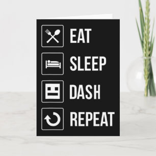 Eten Slapen Dashing Herhalen Video Game Geometrie Kaart
