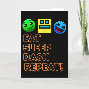 Eten Slapen Dashing Herhalen Video Game Geometrie  Kaart