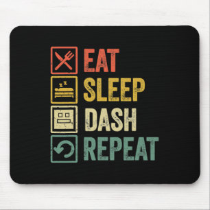 Eten Slapen Dashing Herhalen Video Game Geometrie Muismat