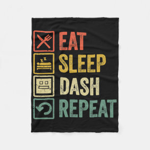 Eten Slapen Dashing Herhalen Videospel Geometrie V Fleece Deken