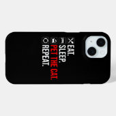 Eten. Slapen. De Kat Aaien. Herhalen Case-Mate iPhone Case (Achterkant (horizontaal))