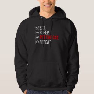 Eten. Slapen. De Kat Aaien. Herhalen Hoodie