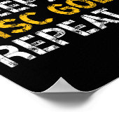 Eten Slapen Disc Golf Herhalen Disc Golf Speler Gr Poster (Hoek)