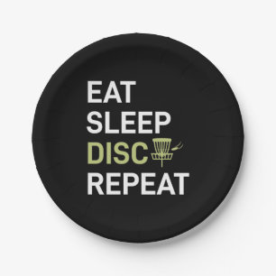 Eten Slapen Disc Golf Herhalen Papieren Bordje