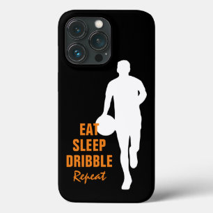 Eten Slapen Dribbelen Herhalen basketbal silhouet Case-Mate iPhone Case