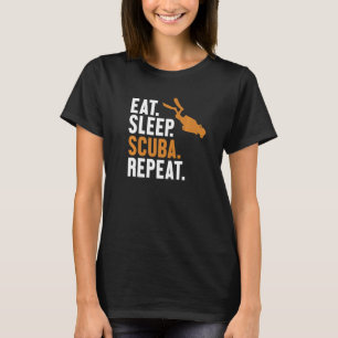 Eten Slapen Duiken Herhalen Sport Duiken Onderwate T-shirt