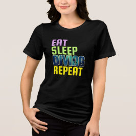 eten slapen duiken herhalen Tri-Blend shirt