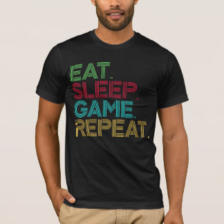 Eten Slapen Game Herhalen Grappig T-shirt