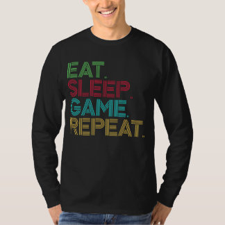Eten Slapen Game Herhalen Grappig T-shirt