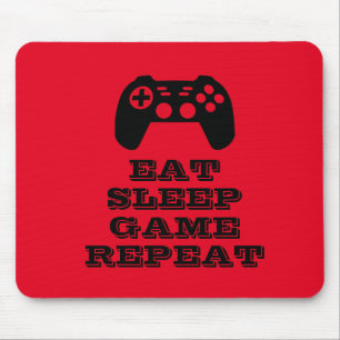 Eten Slapen Game Herhalen grappige gaming Muismat