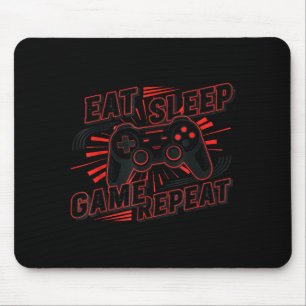 Eten Slapen Game Herhalen Grappige Grafische Kunst Muismat
