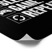 Eten Slapen Game Herhalen Grappige Video Gamer Cad Poster (Hoek)
