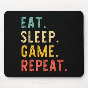 Eten Slapen Game Herhalen Video Gamer Gaming Vinta Muismat