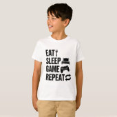 Eten Slapen Gamen Herhalen Gamen T-shirt (Voorkant volledig)