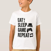 Eten Slapen Gamen Herhalen Gamen T-shirt (Voorkant)