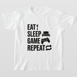 Eten Slapen Gamen Herhalen Gamen T-shirt
