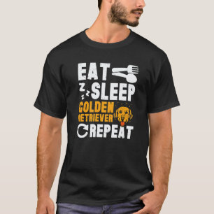 Eten Slapen Golden Retriever T-shirt