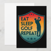 ETEN SLAPEN GOLF HERHAAL KAART (Voorkant / Achterkant)