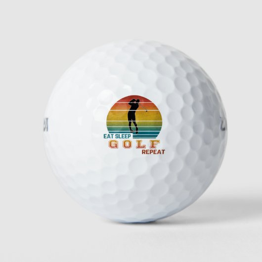 Eten Slapen Golf Herhalen Golfballen (Voorkant)