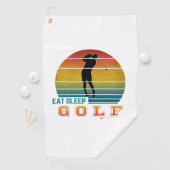 Eten Slapen Golf Herhalen Golfhanddoek (Insitu)