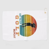 Eten Slapen Golf Herhalen Golfhanddoek (Horizontaal)