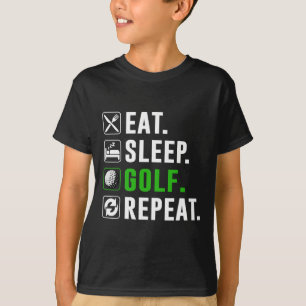 Eten Slapen Golf Herhalen Grappige Golf Golfer Gol T-shirt