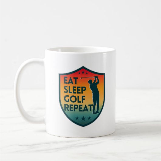 ETEN SLAPEN GOLF HERHALEN KOFFIEMOK (Links)