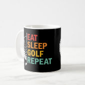 Eten Slapen Golf Herhalen Koffiemok (Voorkant links)